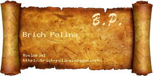 Brich Polina névjegykártya